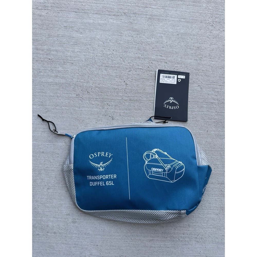 Osprey Transporter 65L Duffle Bag Mesh Insert Blue Travel Utility Small